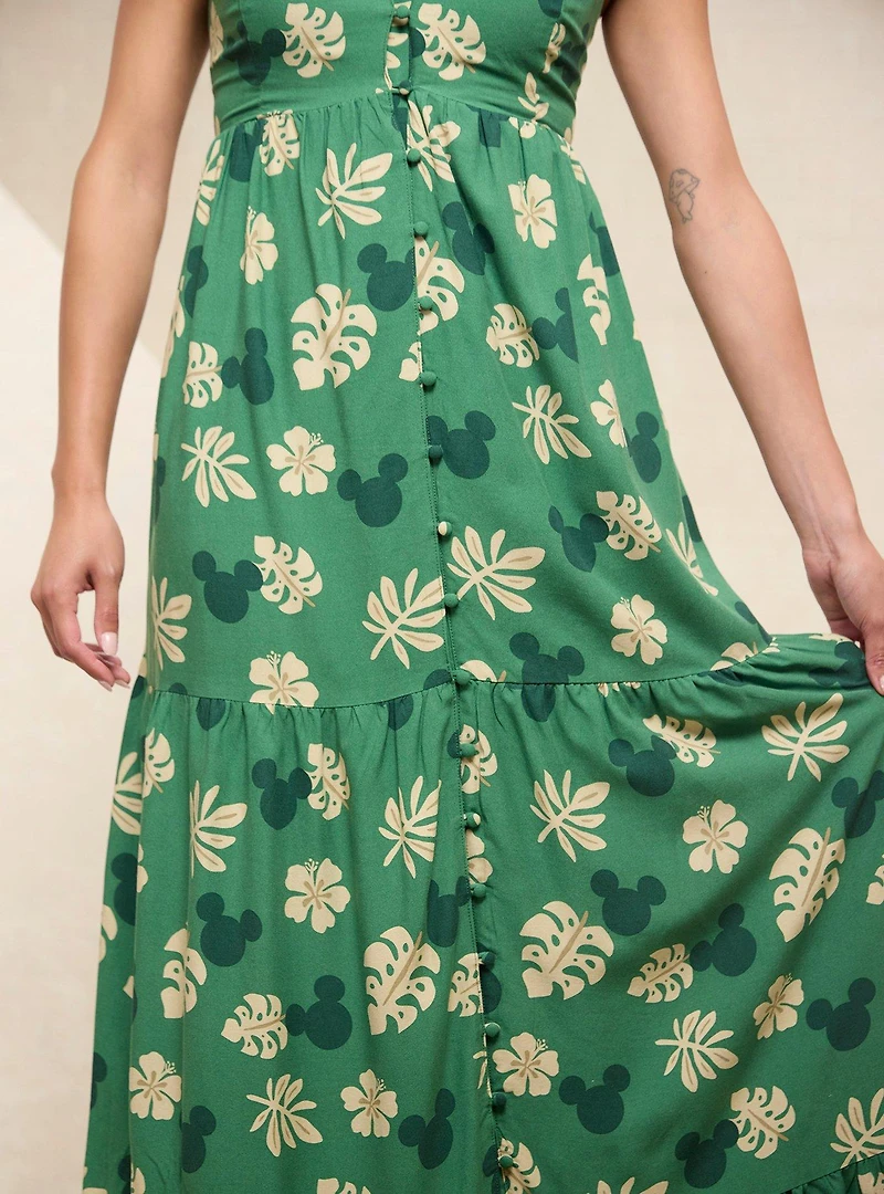 Disney Mickey Mouse Tropical Allover Print Maxi Dress - BoxLunch Exclusive