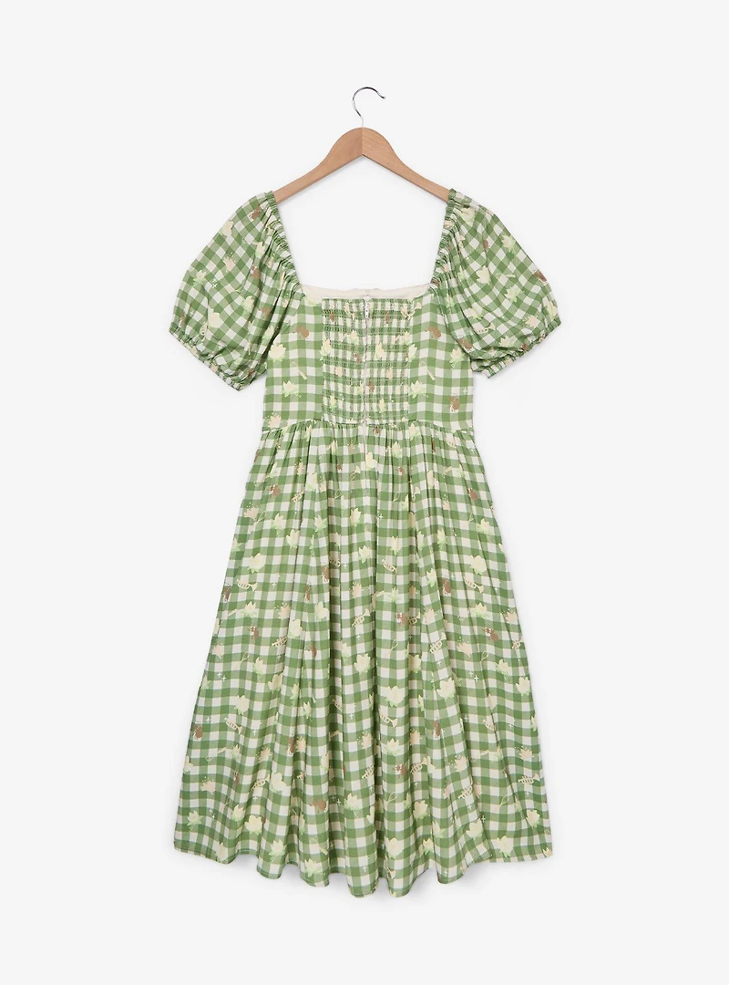 Disney the Princess and Frog Icons Gingham Midi Dress — BoxLunch Exclusive
