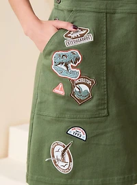 Jurassic Park Embroidered Patches Women's Overall Dress - BoxLunch Exclusive