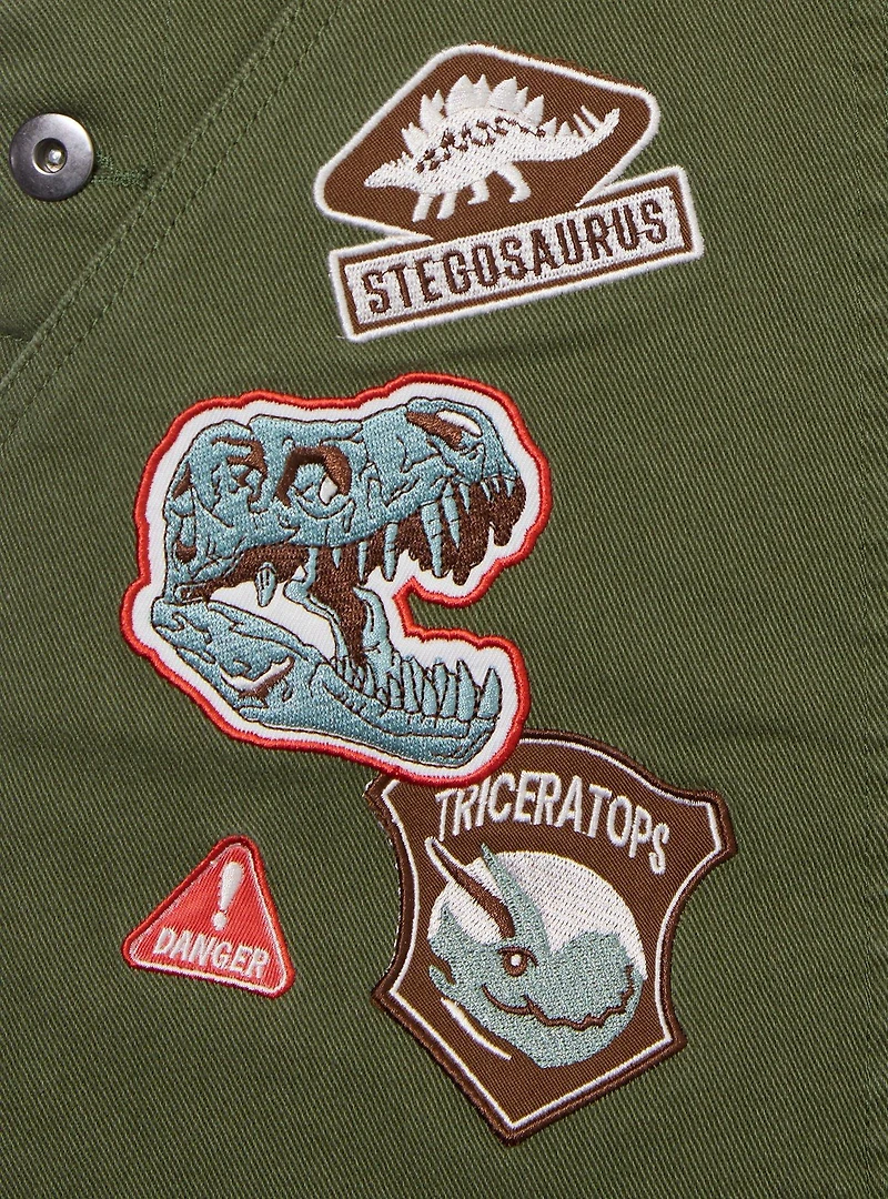 Jurassic Park Embroidered Patches Women's Plus Overall Dress - BoxLunch Exclusive