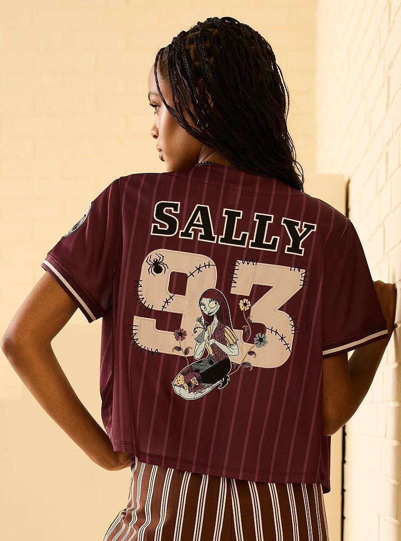 Disney The Nightmare Before Christmas Sally Women's Cropped Baseball Jersey - BoxLunch Exclusive