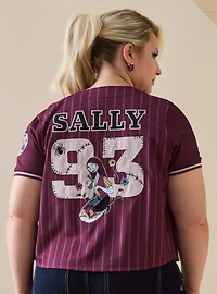 Disney The Nightmare Before Christmas Sally Women's Plus Cropped Baseball Jersey - BoxLunch Exclusive