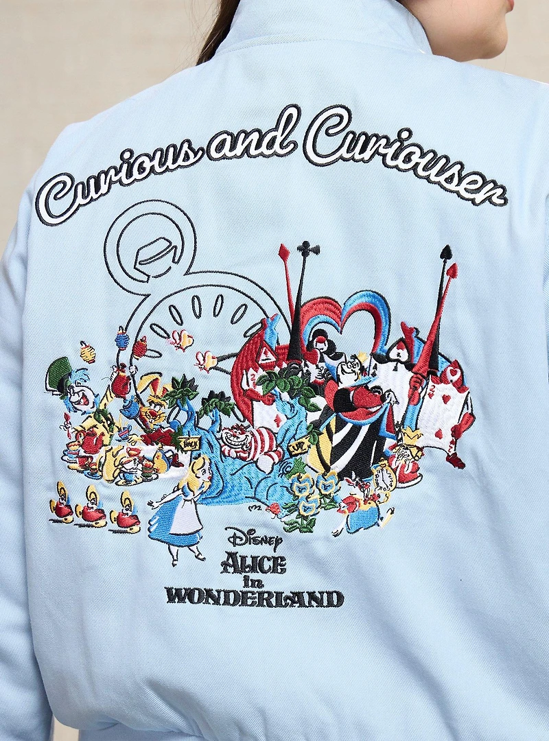 Disney Alice Wonderland White Rabbit Cropped Women's Plus Moto Jacket - BoxLunch Exclusive