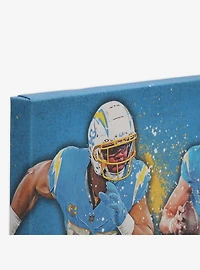 NFL Los Angeles Chargers Khalil Mack & Justin Herbert Painterly Splash Canvas Wall Decor