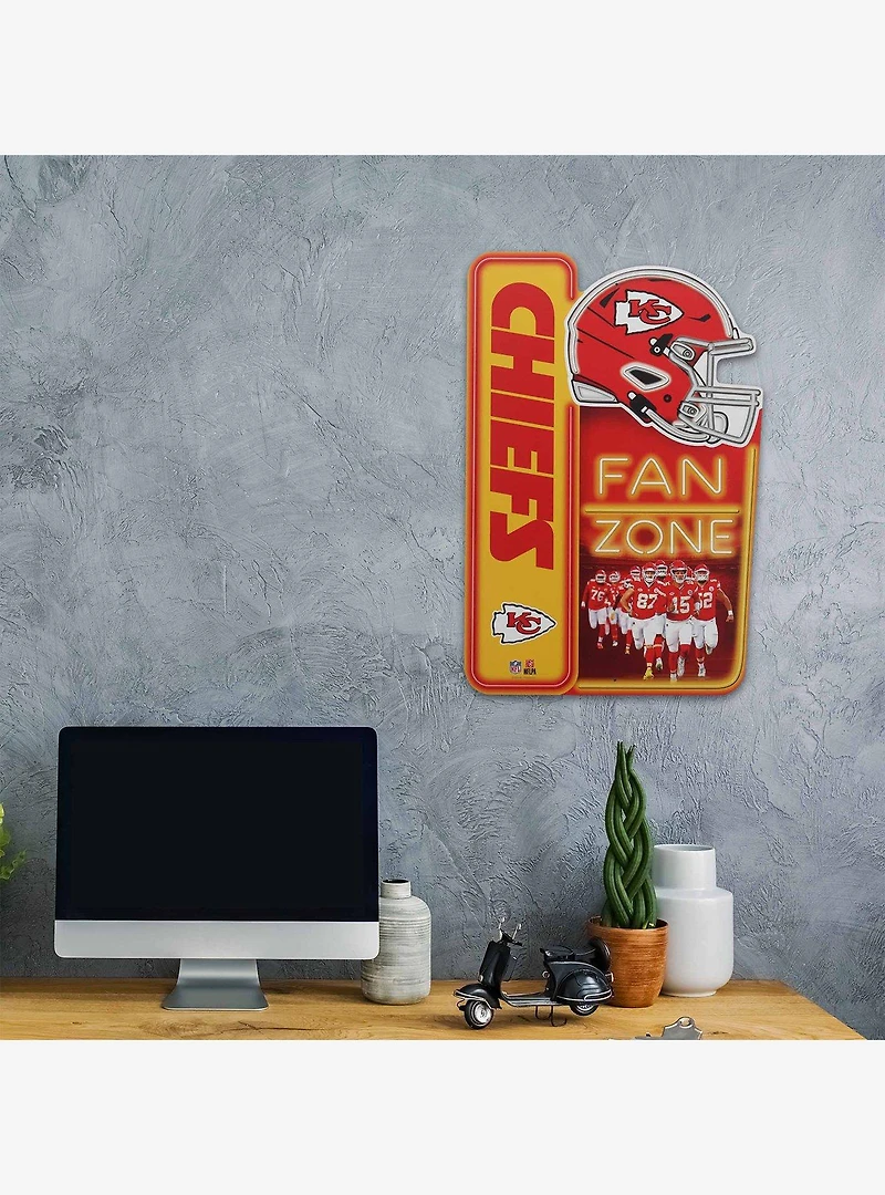 NFL Kansas City Chiefs Fan Zone Metal Sign