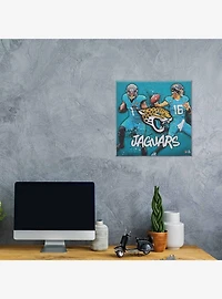 NFL Jacksonville Jaguars Travis Etienne Jr. & Trevor Lawrence Painterly Splash Canvas Wall Decor