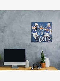 NFL Indianapolis Colts Jonathan Taylor & Anthony Richardson Painterly Splash Canvas Wall Decor