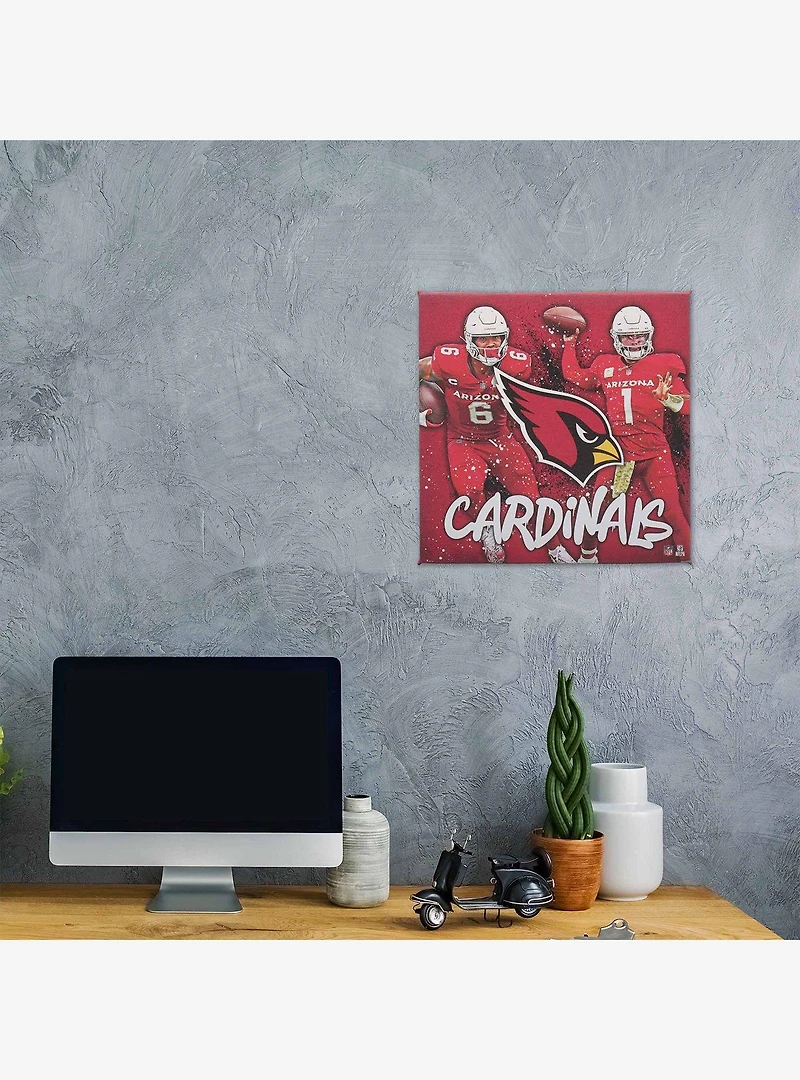 NFL Arizona Cardinals Kyler Murray & James Conner Painterly Splash Canvas Wall Decor