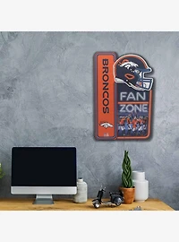 NFL Denver Broncos Fan Zone Metal Sign