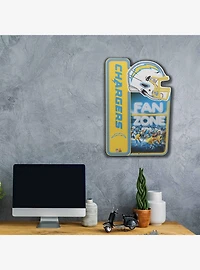 NFL Los Angeles Chargers Fan Zone Metal Sign
