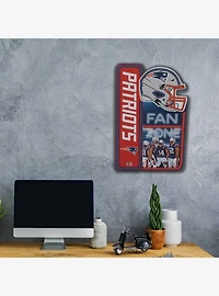 NFL New England Patriots Fan Zone Metal Sign