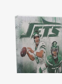 NFL New York Jets Aaron Rodgers & Sauce Gardner Painterly Graffiti Canvas Wall Decor