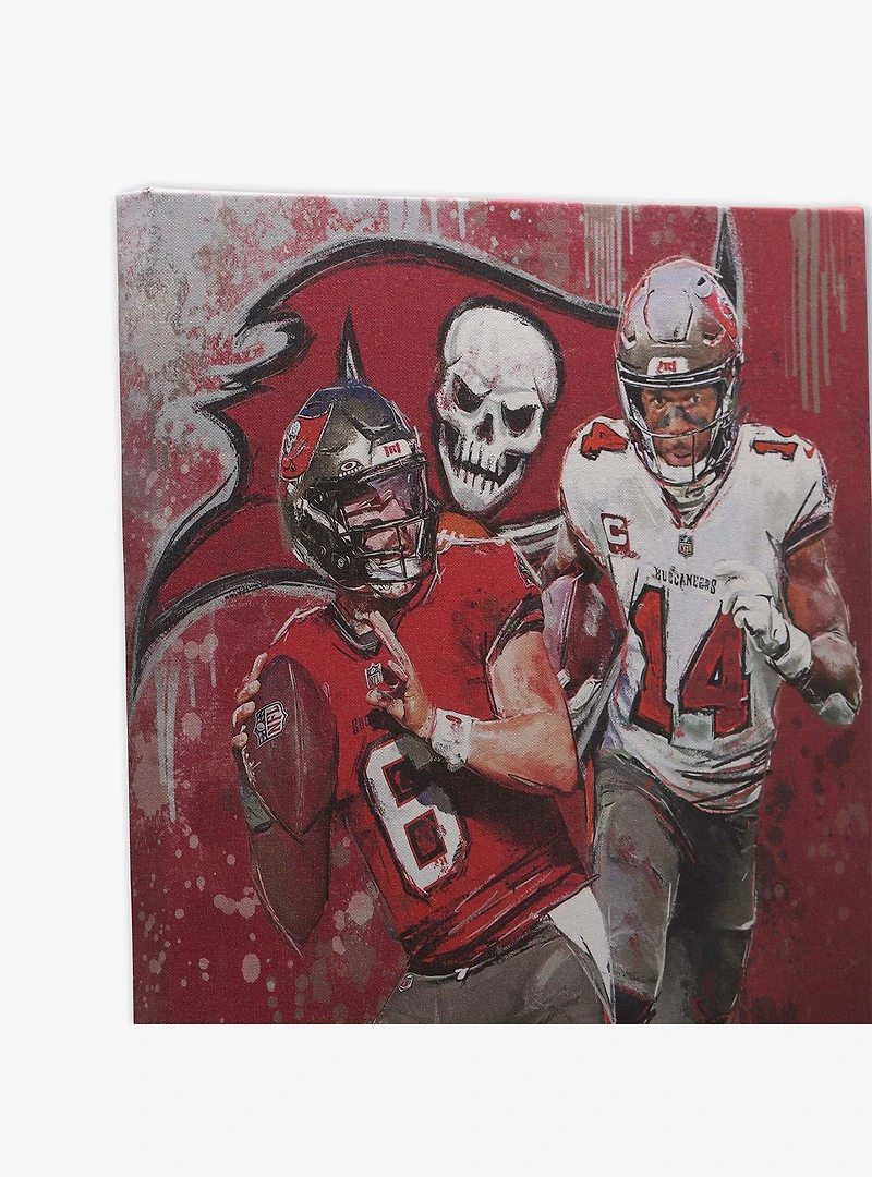 NFL Tampa Bay Buccaneers Baker Mayfield & Chris Godwin Painterly Graffiti Canvas Wall Decor