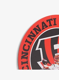 NFL Cincinnati Bengals Gameday Round Metal Sign