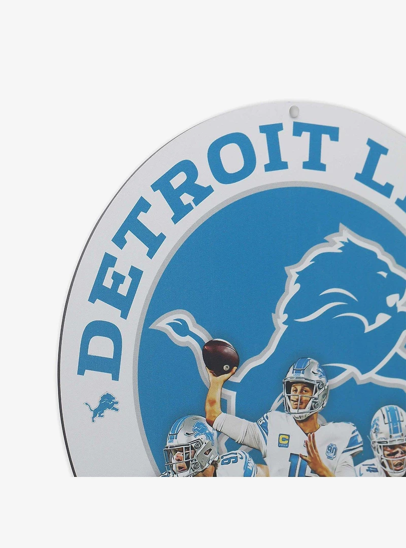 NFL Detroit Lions Gameday Round Metal Sign