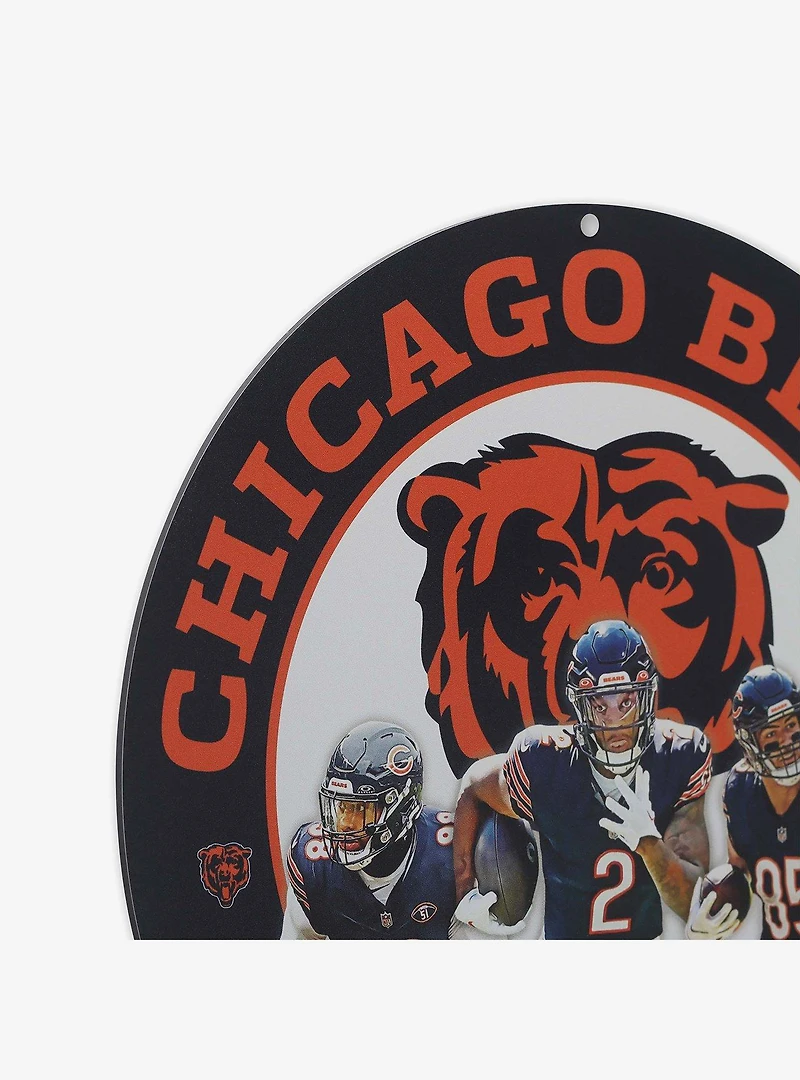 NFL Chicago Bears Gameday Round Metal Sign