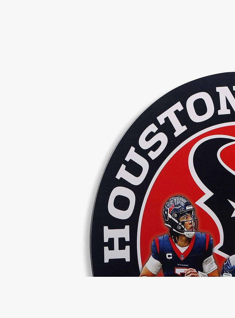 NFL Houston Texans Gameday Round Metal Sign