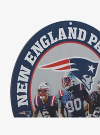 NFL New England Patriots Gameday Round Metal Sign