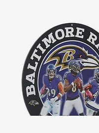 NFL Baltimore Ravens Gameday Round Metal Sign