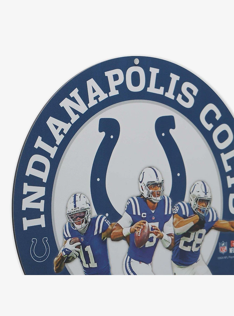 NFL Indianapolis Colts Gameday Round Metal Sign