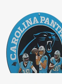 NFL Carolina Panthers +O65:O92Gameday Round Metal Sign