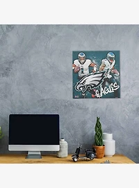NFL Philadelphia Eagles Jalen Hurts & A.J. Brown Painterly Splash Canvas Wall Decor