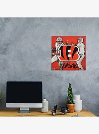 NFL Cincinnati Bengals Ja'Marr Chase & Joe Burrow Painterly Splash Canvas Wall Decor