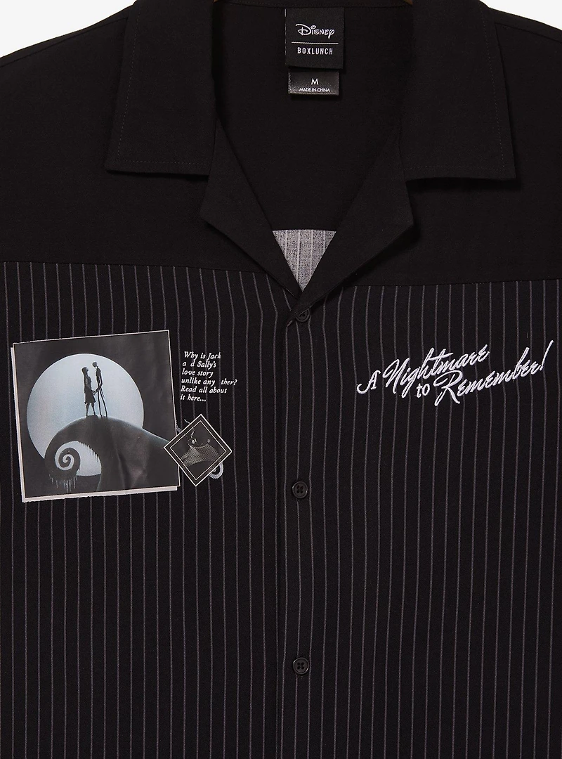 Disney The Nightmare Before Christmas Striped Woven Button-Up - BoxLunch Exclusive