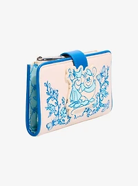 Loungefly Disney Cinderella Tonal Floral Jaq & Gus Wallet - BoxLunch Exclusive