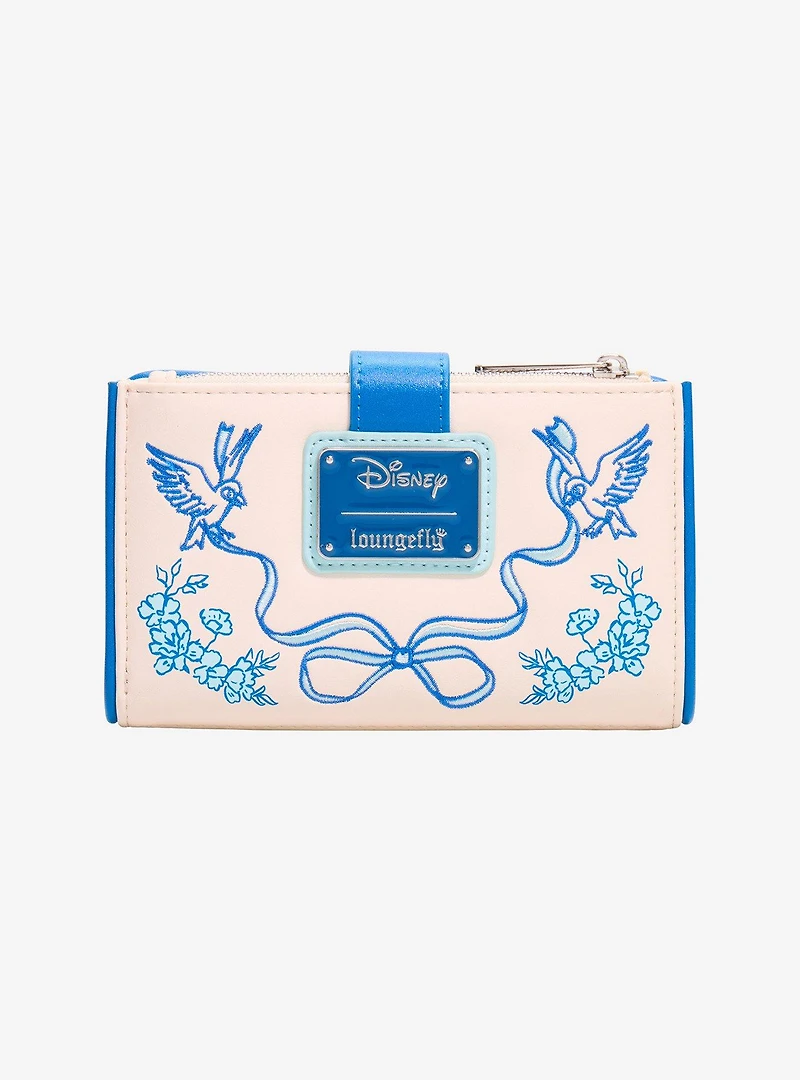 Loungefly Disney Cinderella Tonal Floral Jaq & Gus Wallet - BoxLunch Exclusive
