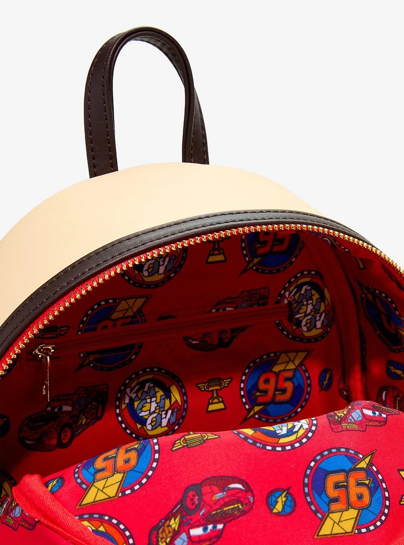 Loungefly Disney Cars Lightning McQueen Stained Glass Mini Backpack — BoxLunch Exclusive
