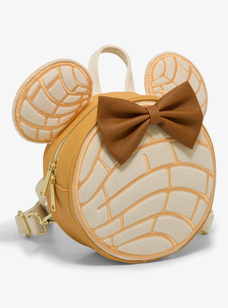 Loungefly Disney Minnie Mouse White Concha Convertible Mini Backpack - BoxLunch Exclusive