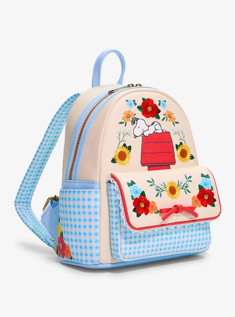 Peanuts Snoopy Doghouse Gingham Mini Backpack — BoxLunch Exclusive