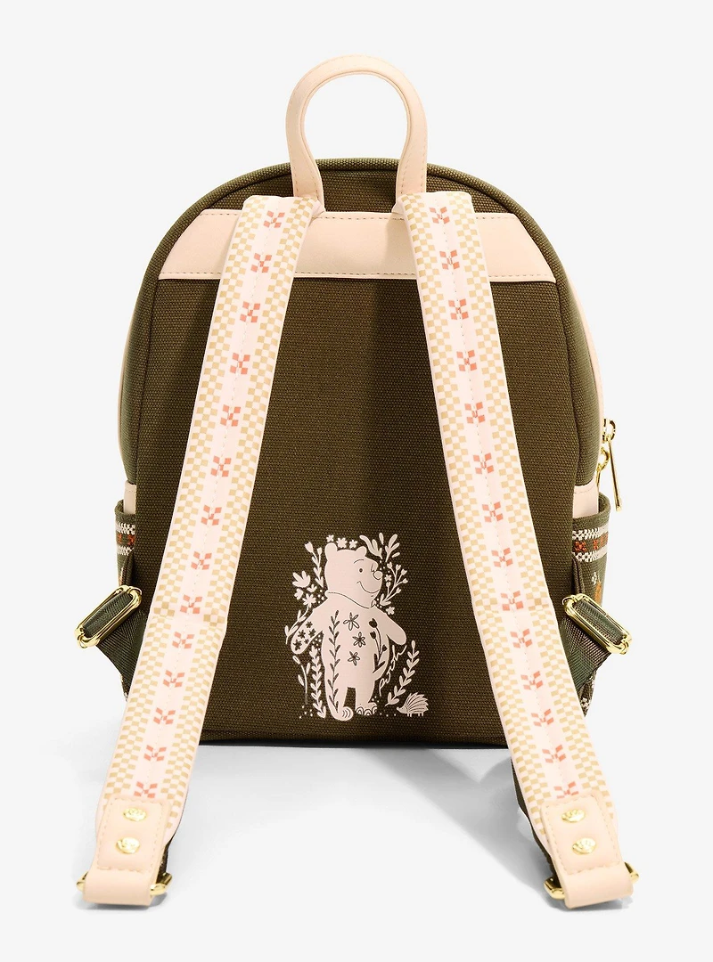 Loungefly Disney Winnie the Pooh Floral Cross Stitch Mini Backpack - BoxLunch Exclusive