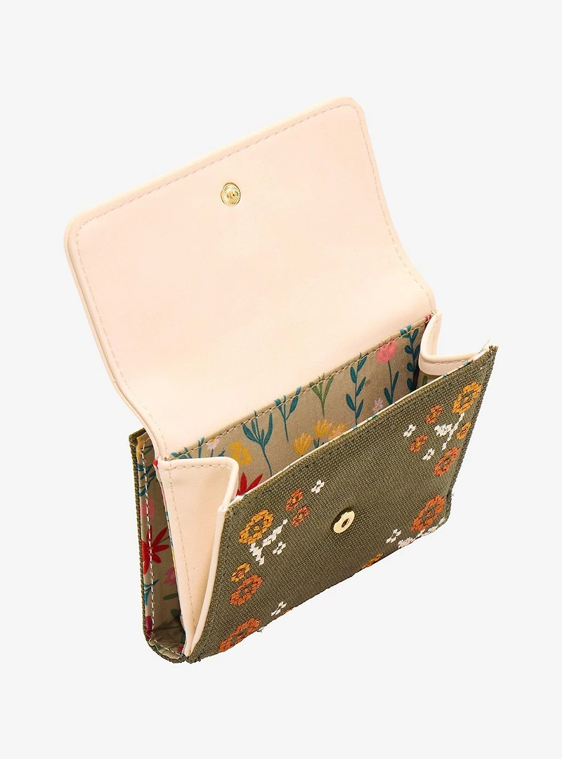 Loungefly Disney Winnie the Pooh Floral Cross Stitch Wallet - BoxLunch Exclusive