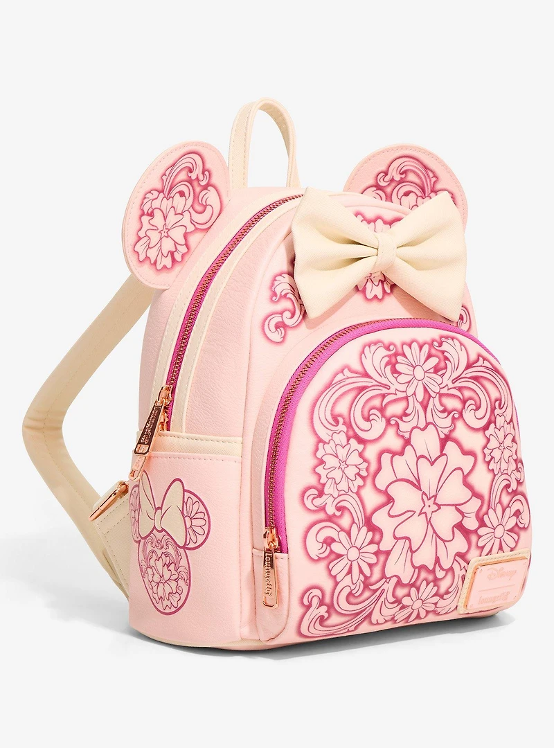Loungefly Disney Minnie Mouse Floral Ears Mini Backpack - BoxLunch Exclusive