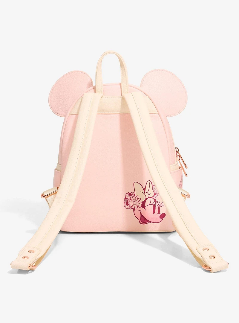 Loungefly Disney Minnie Mouse Floral Ears Mini Backpack - BoxLunch Exclusive