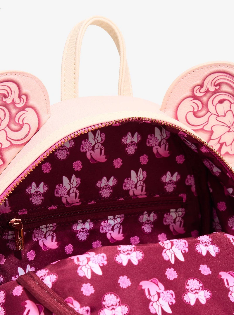 Loungefly Disney Minnie Mouse Floral Ears Mini Backpack - BoxLunch Exclusive