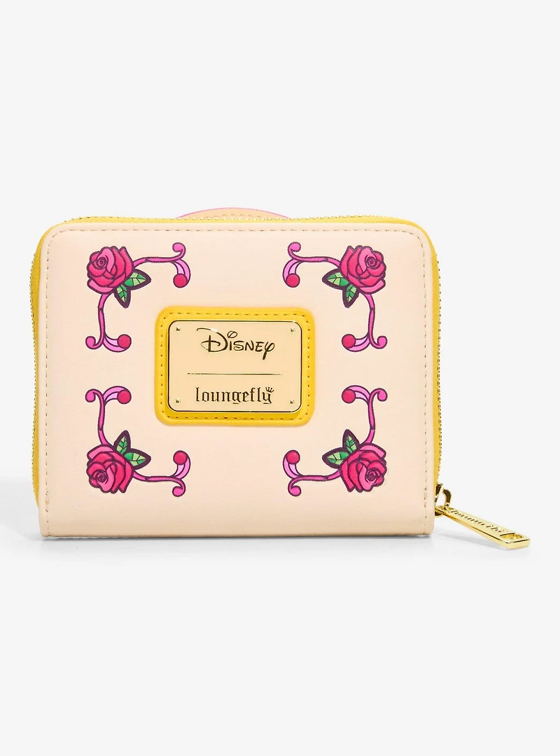Loungefly Disney Beauty and the Beast Belle Stained Glass Zip Wallet — BoxLunch Exclusive