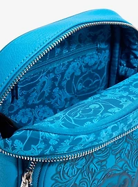 Loungefly Disney Lilo & Stitch Blue Floral Embossed Crossbody Bag - BoxLunch Exclusive