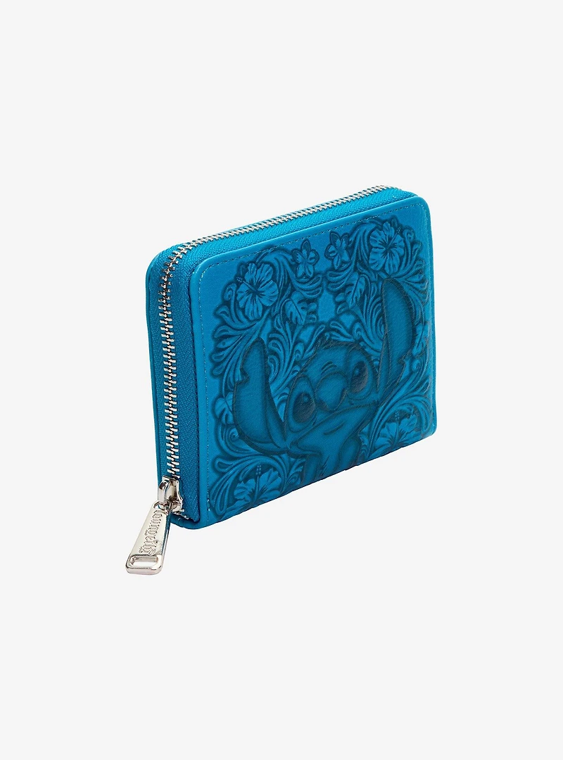 Loungefly Disney Lilo & Stitch Blue Floral Wallet - BoxLunch Exclusive