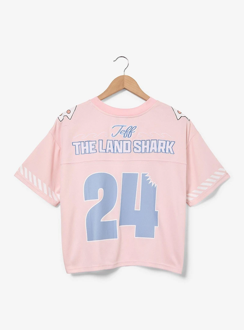 Marvel Rivals Jeff the Land Shark Women's Cropped Football Jersey - BoxLunch Exclusive