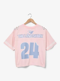 Marvel Rivals Jeff the Land Shark Women's Cropped Football Jersey - BoxLunch Exclusive