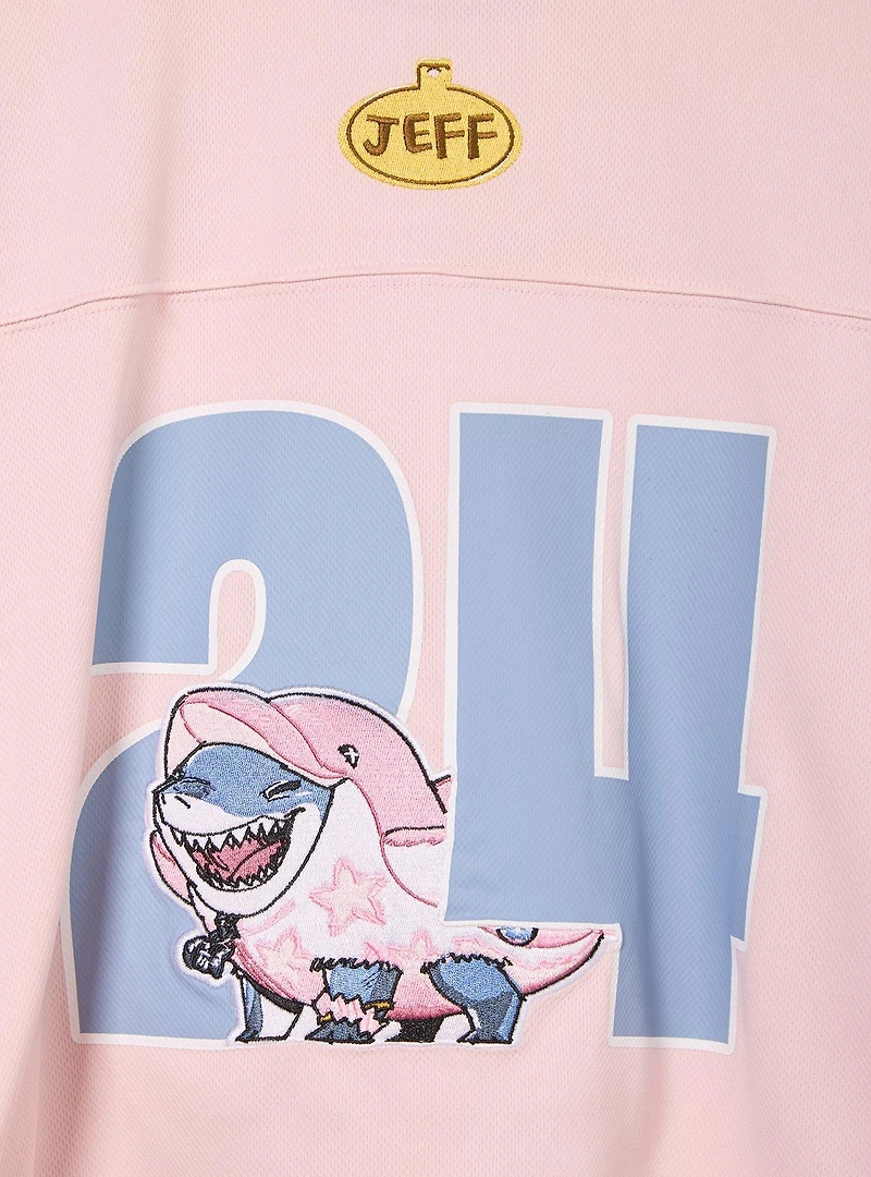 Marvel Rivals Jeff the Land Shark Women's Cropped Football Jersey - BoxLunch Exclusive
