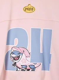 Marvel Rivals Jeff the Land Shark Women's Cropped Football Jersey - BoxLunch Exclusive