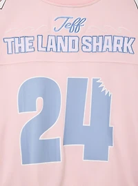 Marvel Rivals Jeff the Land Shark Women's Cropped Football Jersey - BoxLunch Exclusive