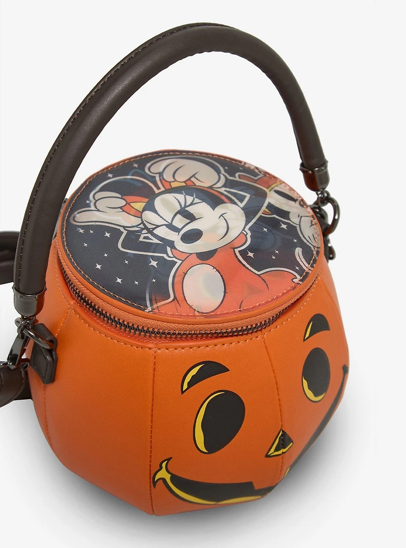 Loungefly Disney Mickey & Minnie Lenticular Figural Pumpkin Crossbody Bag - BoxLunch Exclusive