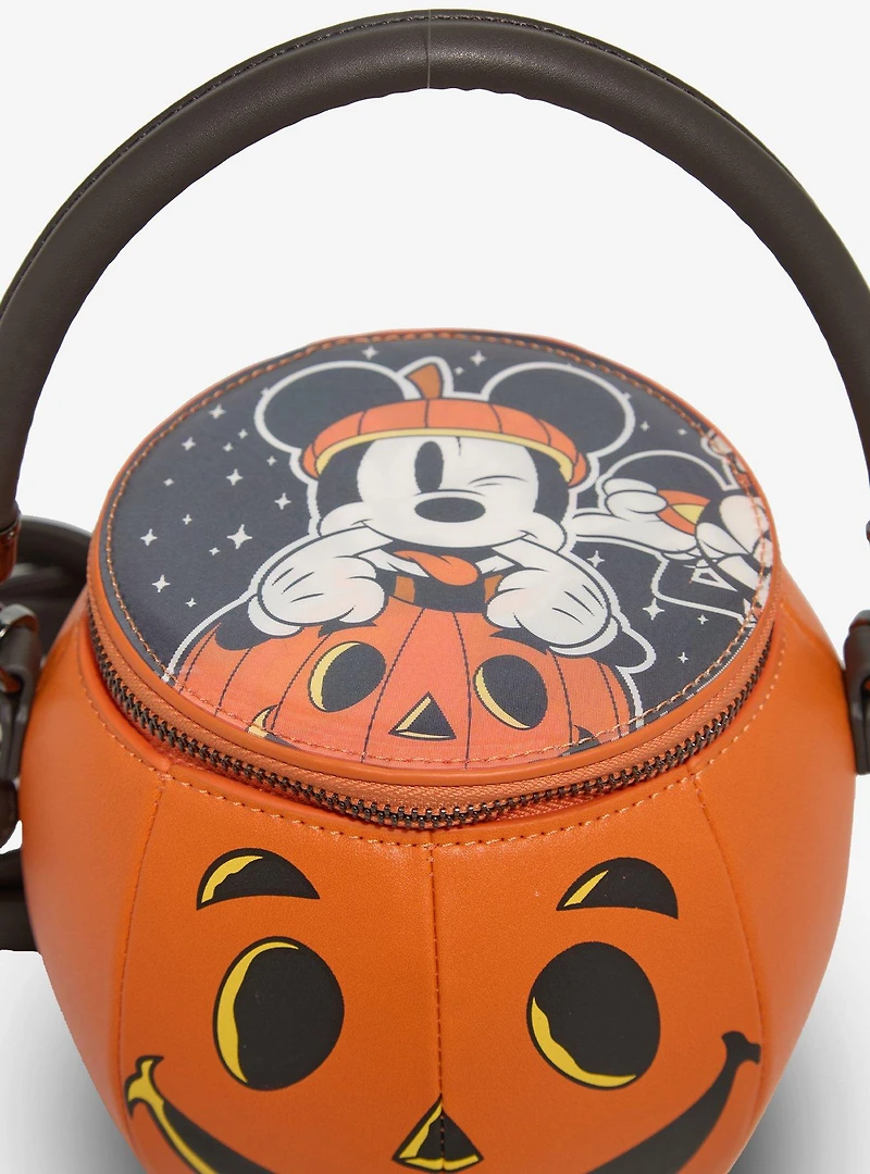 Loungefly Disney Mickey & Minnie Lenticular Figural Pumpkin Crossbody Bag - BoxLunch Exclusive