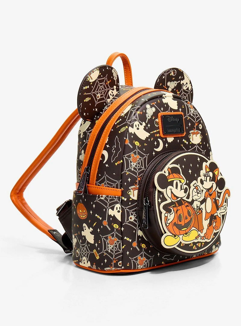 Loungefly Disney Mickey & Minnie Halloween Costumes Glow-in-the-Dark Mini Backpack - BoxLunch Exclusive
