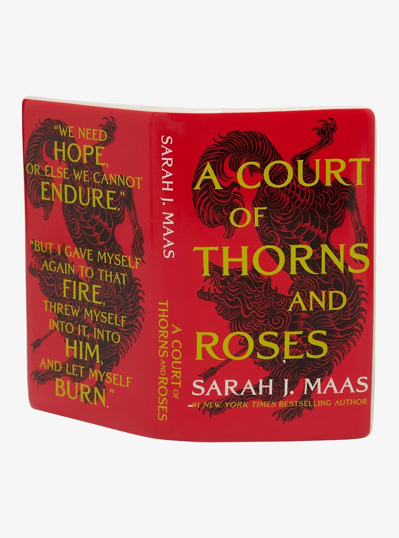 A Court of Thorns and Roses Open Book Figural Vase
